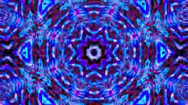 Renkli simetriyle gezgin kaleydoskop hareketi