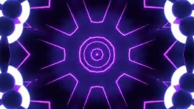 Renkli simetriyle gezgin kaleydoskop hareketi