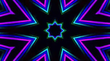 Renkli simetriyle gezgin kaleydoskop hareketi