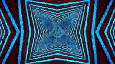 Renkli simetriyle gezgin kaleydoskop hareketi