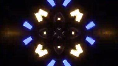 Renkli simetriyle gezgin kaleydoskop hareketi