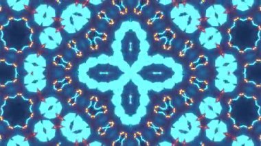 Renkli simetriyle gezgin kaleydoskop hareketi