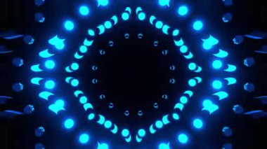 Renkli simetriyle gezgin kaleydoskop hareketi