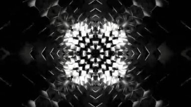 Renkli simetriyle gezgin kaleydoskop hareketi