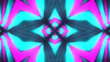 Renkli simetriyle gezgin kaleydoskop hareketi