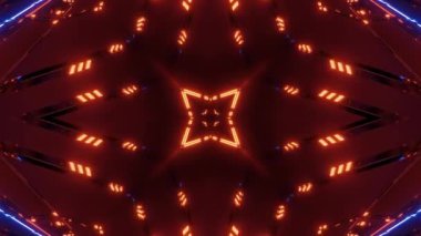 Renkli simetriyle gezgin kaleydoskop hareketi