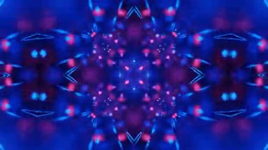 Renkli simetriyle gezgin kaleydoskop hareketi