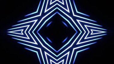 Renkli simetriyle gezgin kaleydoskop hareketi