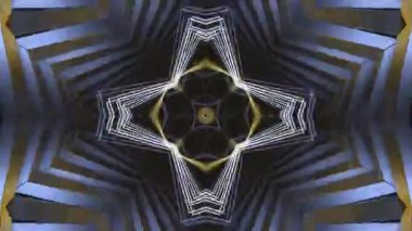 Renkli simetriyle gezgin kaleydoskop hareketi