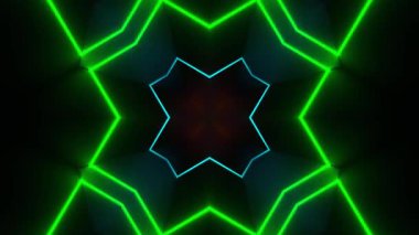 Renkli simetriyle gezgin kaleydoskop hareketi