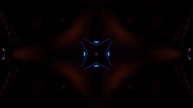 Renkli simetriyle gezgin kaleydoskop hareketi