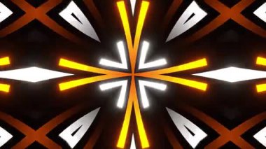 Renkli simetriyle gezgin kaleydoskop hareketi