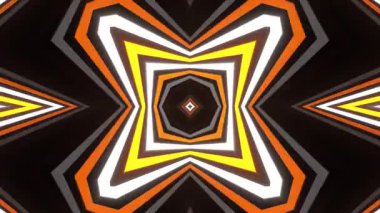 Renkli simetriyle gezgin kaleydoskop hareketi