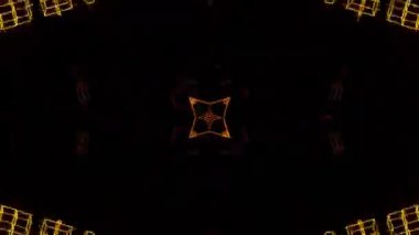 Renkli simetriyle gezgin kaleydoskop hareketi