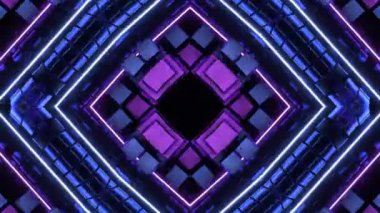 Renkli simetriyle gezgin kaleydoskop hareketi