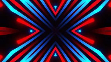 Renkli simetriyle gezgin kaleydoskop hareketi