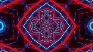 Renkli simetriyle gezgin kaleydoskop hareketi