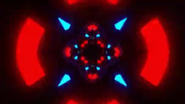 Renkli simetriyle gezgin kaleydoskop hareketi