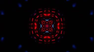 Renkli simetriyle gezgin kaleydoskop hareketi