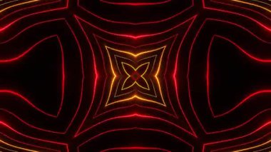 Renkli simetriyle gezgin kaleydoskop hareketi