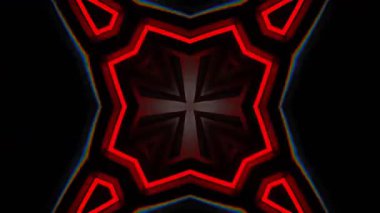 Renkli simetriyle gezgin kaleydoskop hareketi