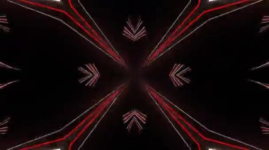 Renkli simetriyle gezgin kaleydoskop hareketi