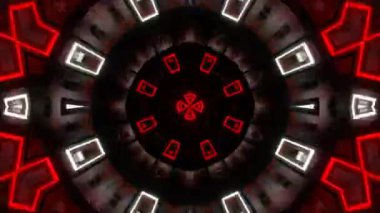 Renkli simetriyle gezgin kaleydoskop hareketi