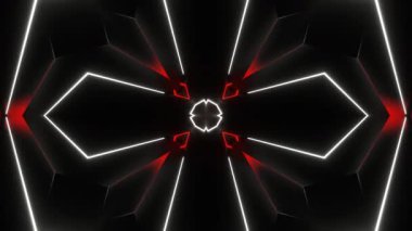 Renkli simetriyle gezgin kaleydoskop hareketi