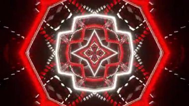 Renkli simetriyle gezgin kaleydoskop hareketi