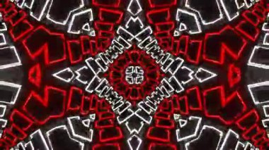 Renkli simetriyle gezgin kaleydoskop hareketi