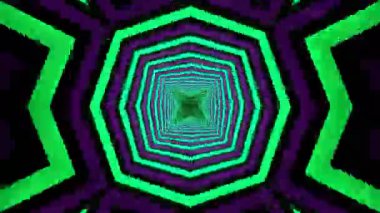 Renkli simetriyle gezgin kaleydoskop hareketi