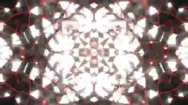 Renkli simetriyle gezgin kaleydoskop hareketi