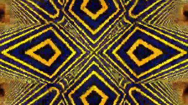 Renkli simetriyle gezgin kaleydoskop hareketi