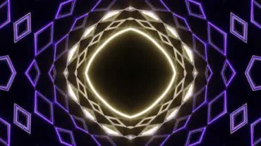 Renkli simetriyle gezgin kaleydoskop hareketi