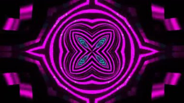 Renkli simetriyle gezgin kaleydoskop hareketi