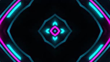 Renkli simetriyle gezgin kaleydoskop hareketi