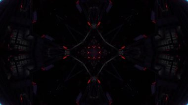 Renkli simetriyle gezgin kaleydoskop hareketi