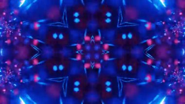 Renkli simetriyle gezgin kaleydoskop hareketi