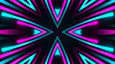 Renkli simetriyle gezgin kaleydoskop hareketi