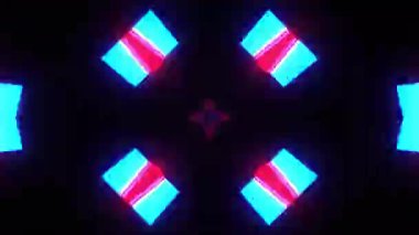 Renkli simetriyle gezgin kaleydoskop hareketi