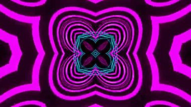 Renkli simetriyle gezgin kaleydoskop hareketi