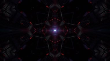 Renkli simetriyle gezgin kaleydoskop hareketi