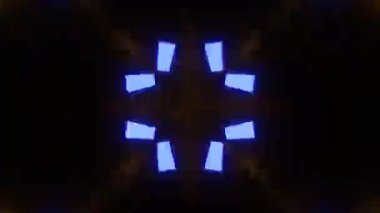 Renkli simetriyle gezgin kaleydoskop hareketi