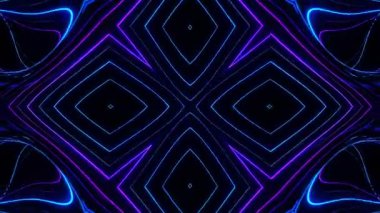 Renkli simetriyle gezgin kaleydoskop hareketi