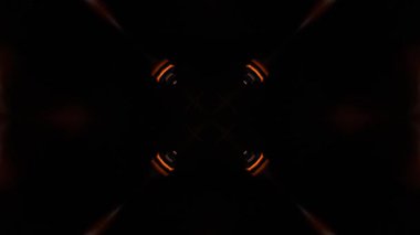 Renkli simetriyle gezgin kaleydoskop hareketi