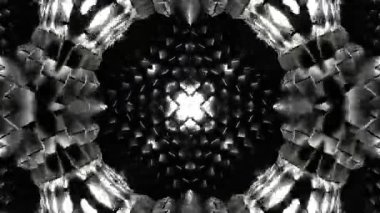 Renkli simetriyle gezgin kaleydoskop hareketi