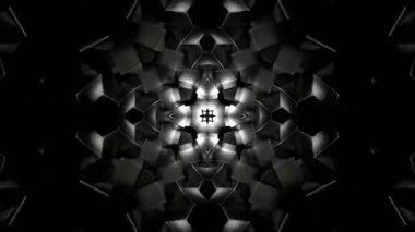 Renkli simetriyle gezgin kaleydoskop hareketi