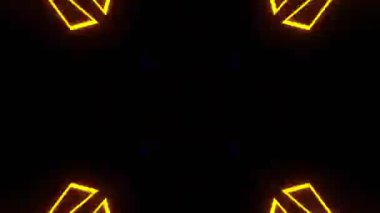 Renkli simetriyle gezgin kaleydoskop hareketi