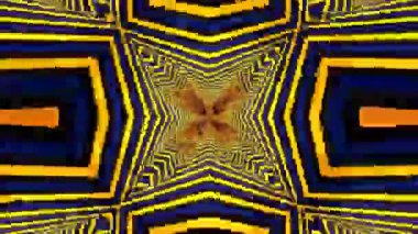 Renkli simetriyle gezgin kaleydoskop hareketi