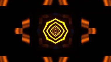 Renkli simetriyle gezgin kaleydoskop hareketi